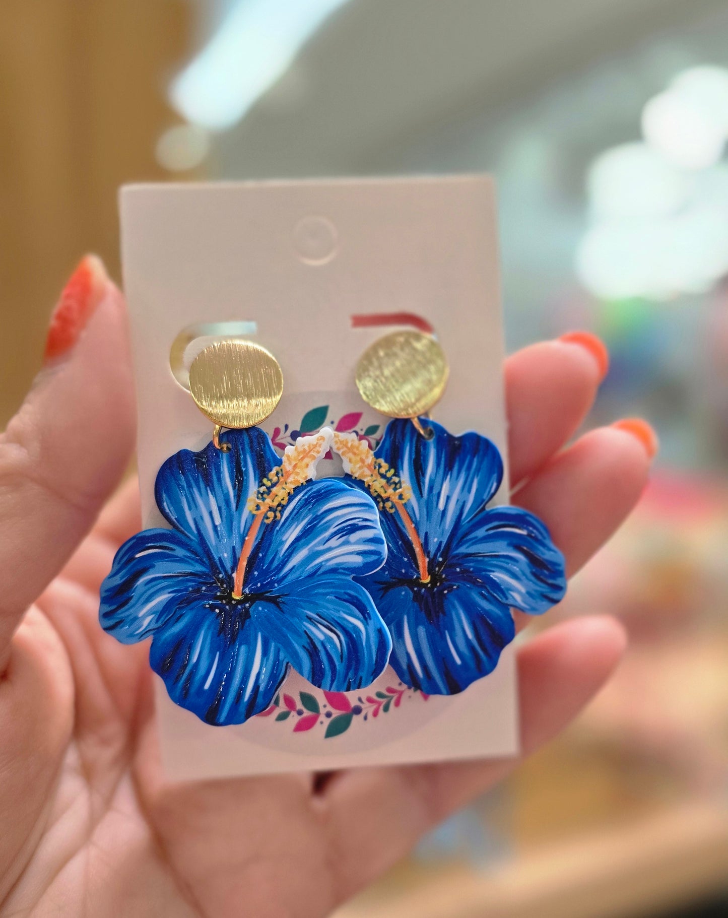 Aretes Amapola Azul