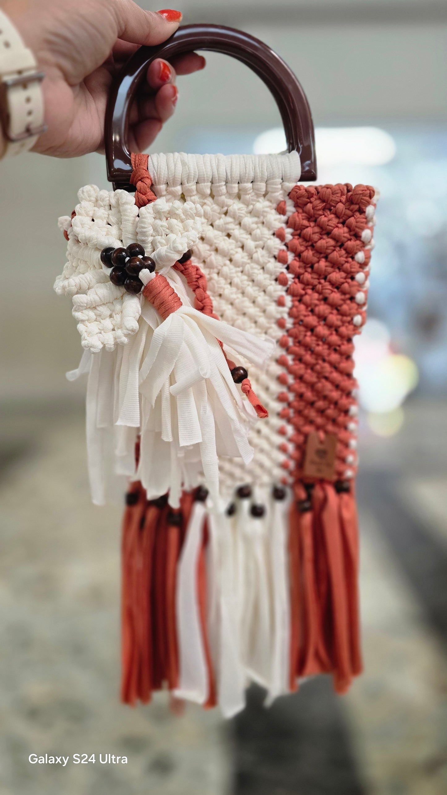 100% a Mano Macrame Cartera