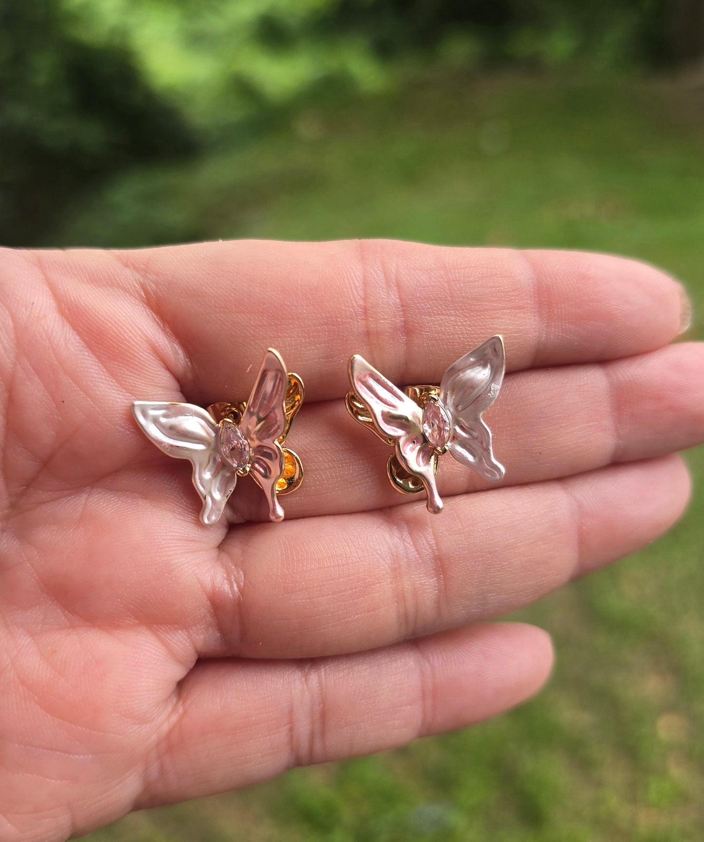 Mariposa aretes