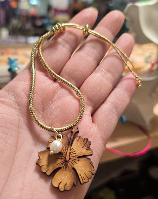 Pulsera Madera amapola