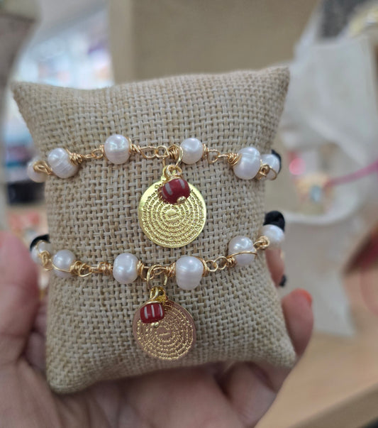 Perla Padre Nuestro pulsera