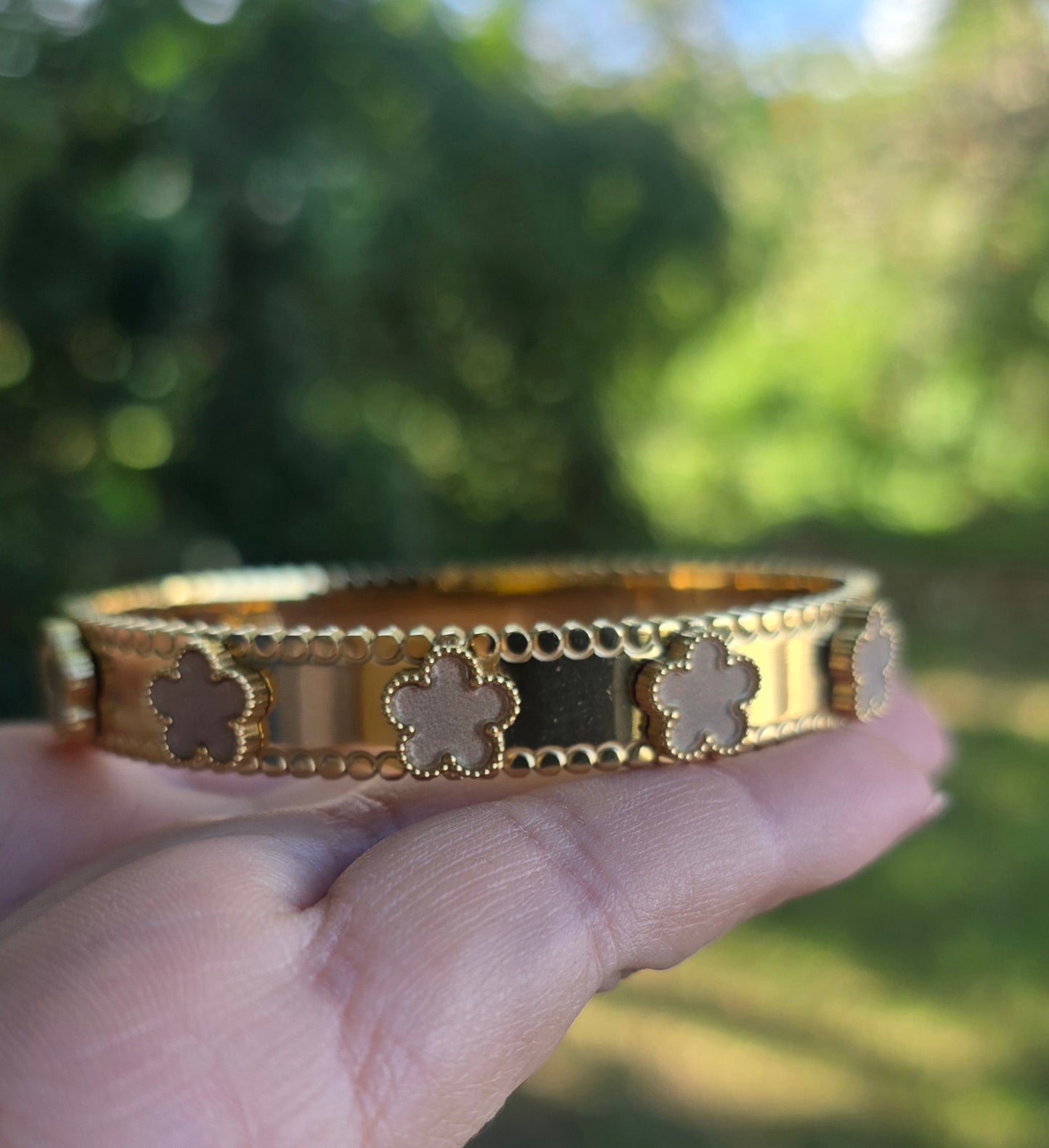Bangle Clover Crema