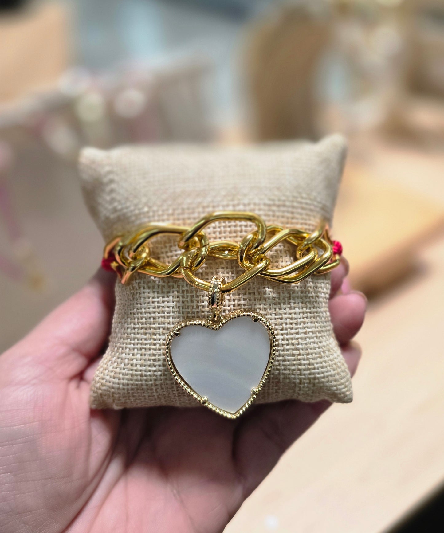 Corazón Blanco Pulsera