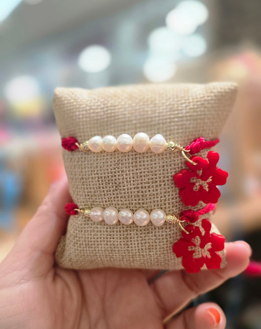 Pulsera Perla Hilo Rojo