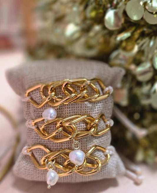 Perla Solitaria Hilo Crema