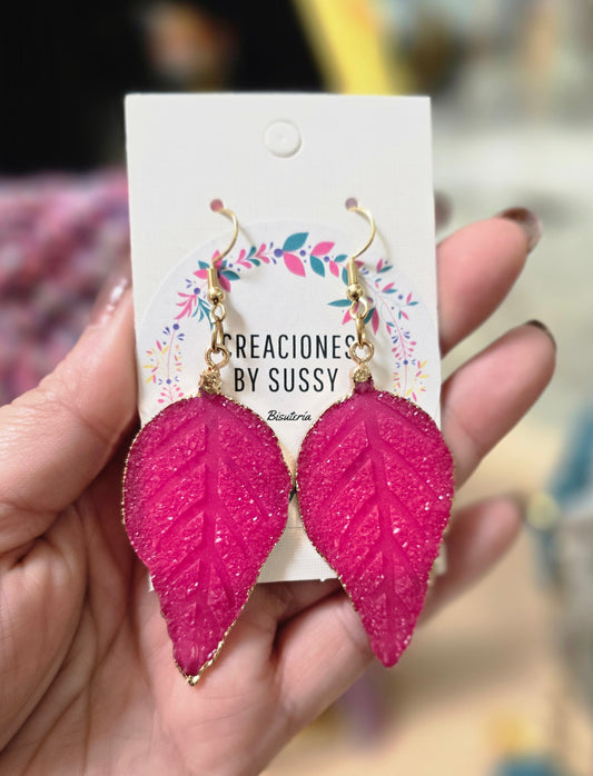 Hoja de otoño aretes