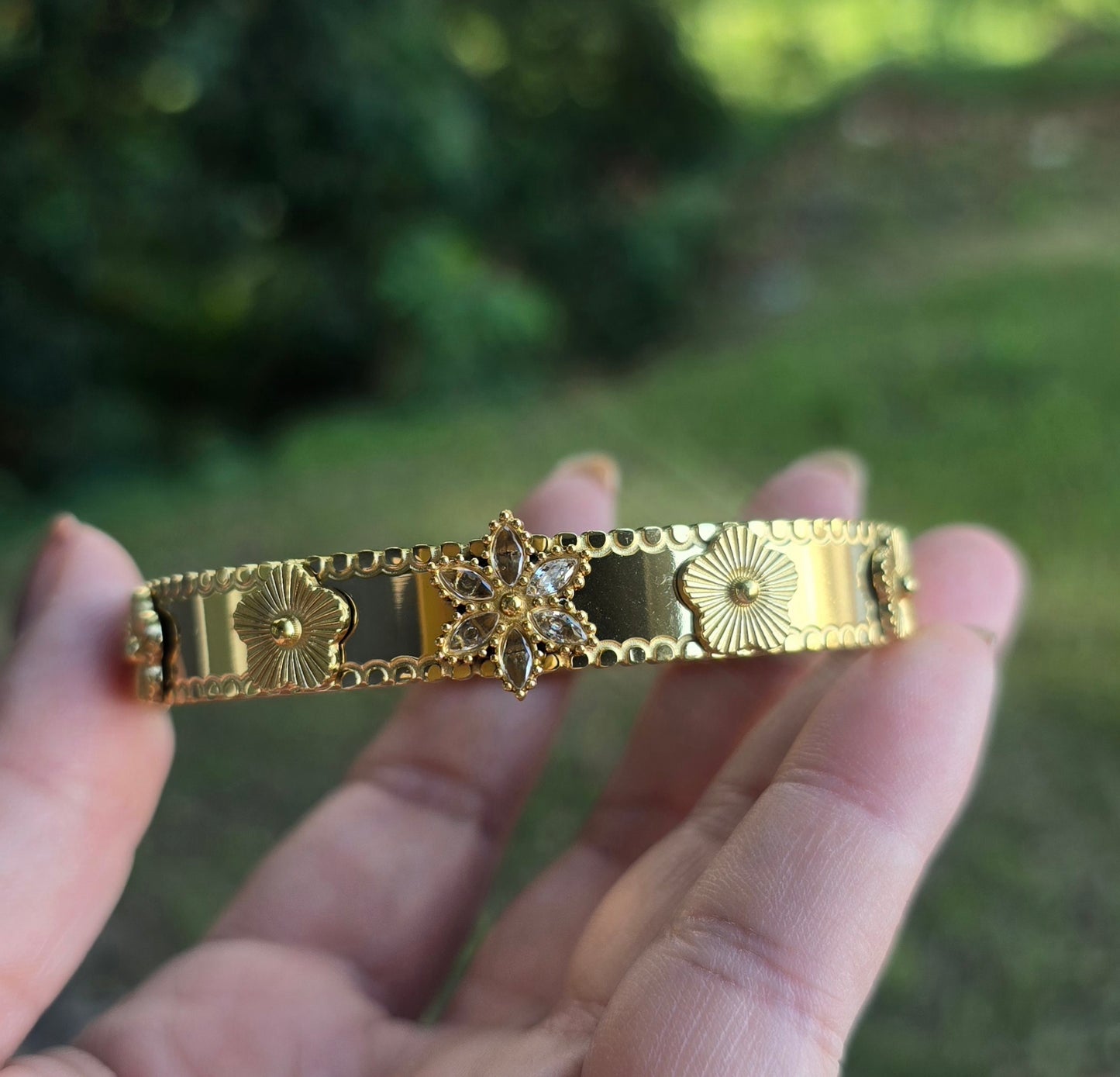 Bangle Flor Transparente