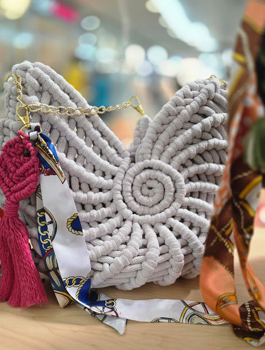 Cartera Caracol Macrame Grande
