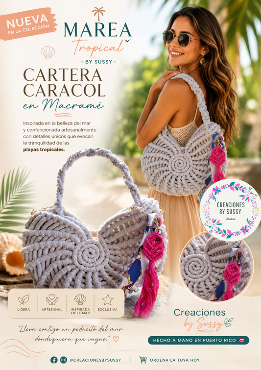 Cartera Caracol Macrame